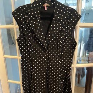 Mystic swing dress polka dot black retro rockabilly dress